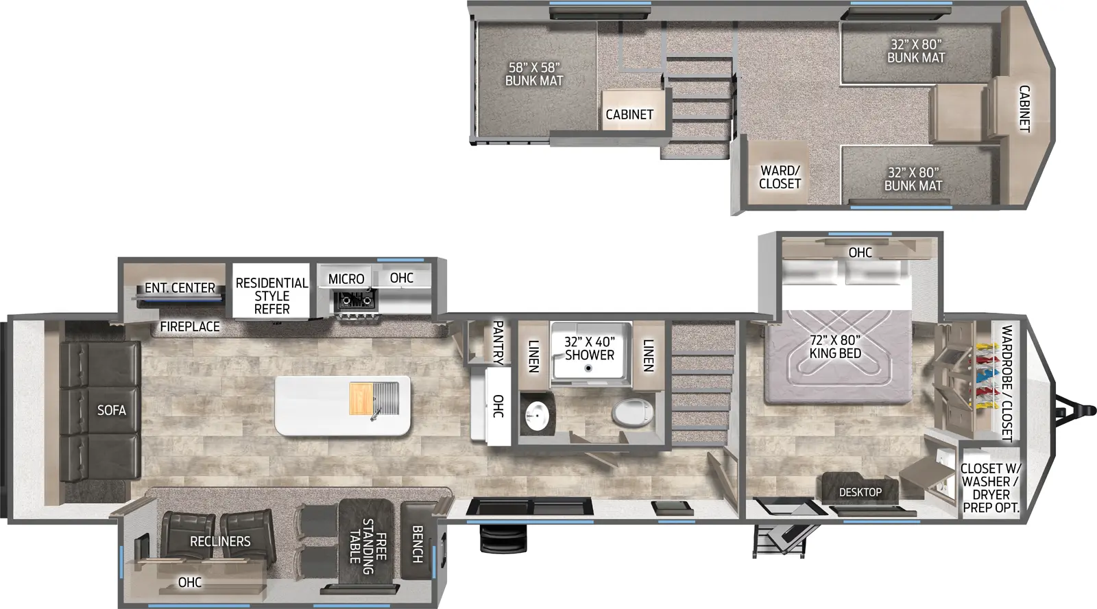 Puma Destination 401RLFT Floorplan